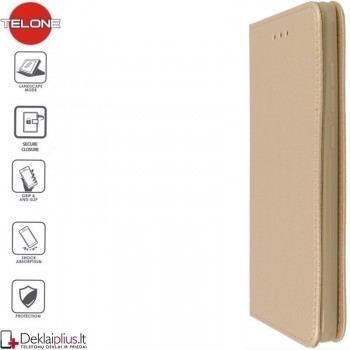 Telone smart magnet atverčiamas dėklas - auksinės spalvos (telefonams Xiaomi Mi 11)
